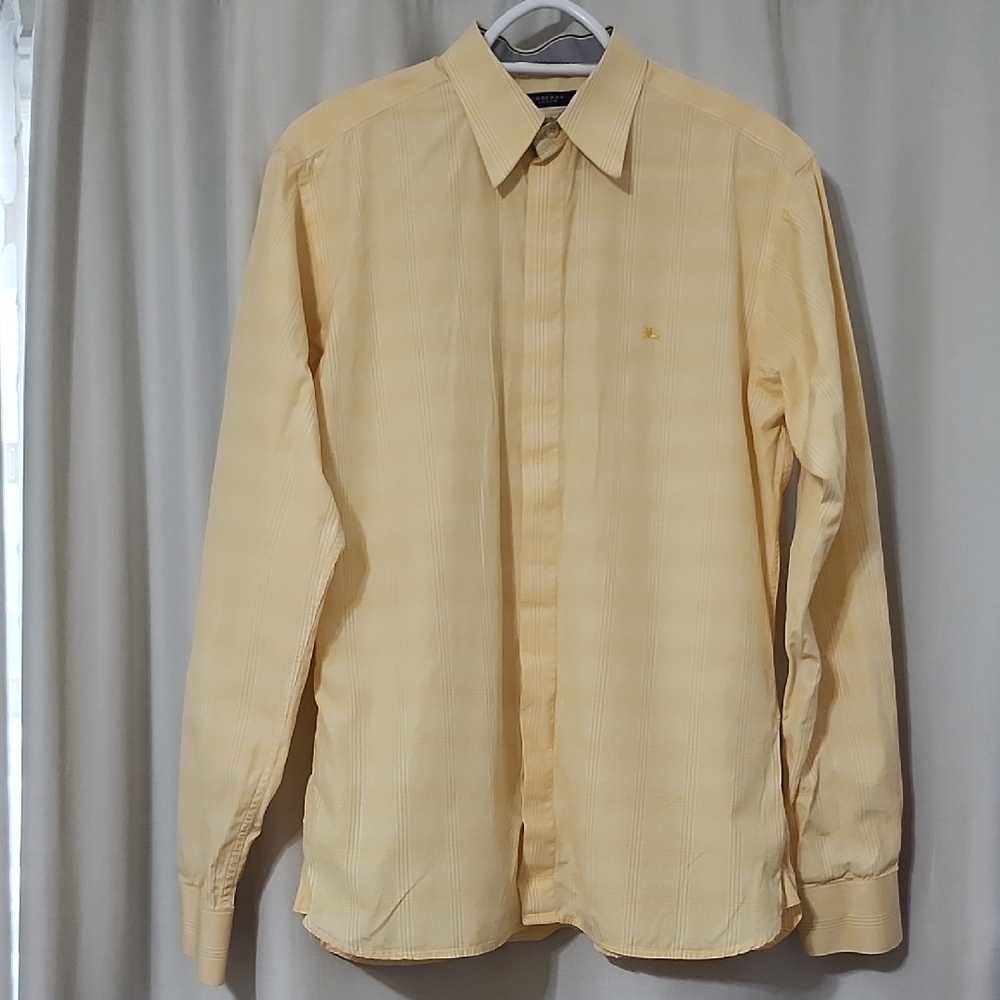 Burberry Yellow Dress Shirt Classic Fit